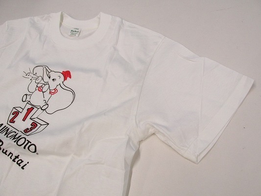 k4876: unused rare? Ajinomoto × Dumbo collaboration short sleeves T-shirt /L made in Japan / Disney :35