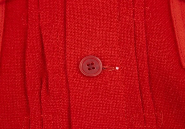 トリコ コムデギャルソンtricot COMME des GARCONS 切替デザインウールトラッカージャケット 赤M 【レディース】_画像4
