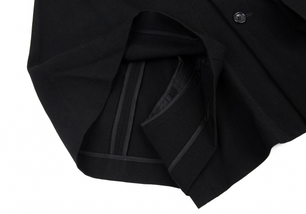 コムデギャルソンCOMME des GARCONS ウールナイロンギャバ変形デザインジャケット 黒M位 【レディース】_画像8