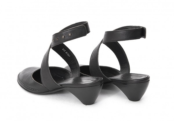  Jurgen Lehl JURGEN LEHL leather bell tedo sandals black 23.5 [ lady's ]