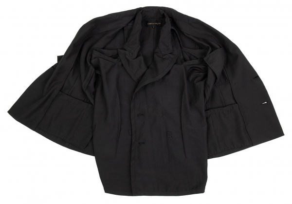 コムデギャルソンCOMME des GARCONS ポリ二重デザイン半袖ジャケット 