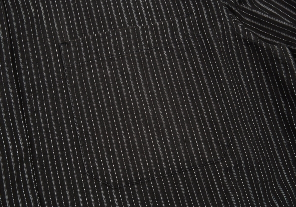 ジャンポールゴルチエJean Paul GAULTIER コットンフライフロントラメストライプシャツ 黒50 【メンズ】_画像7
