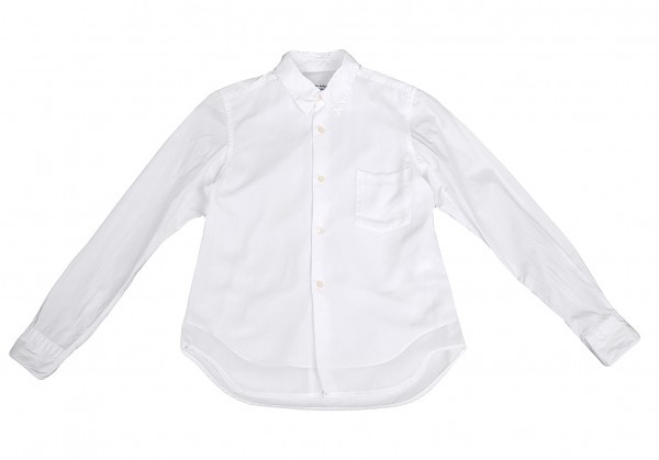 コムコム コムデギャルソンCOMME des GARCONS フロントシフォンレイヤードデザインシャツ 白XS 【レディース】_画像2