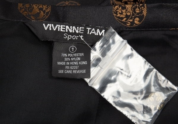  Vivienne Tam VIVIENNETAM Sport front Jaguar do switch knitted setup black 1 [ lady's ]