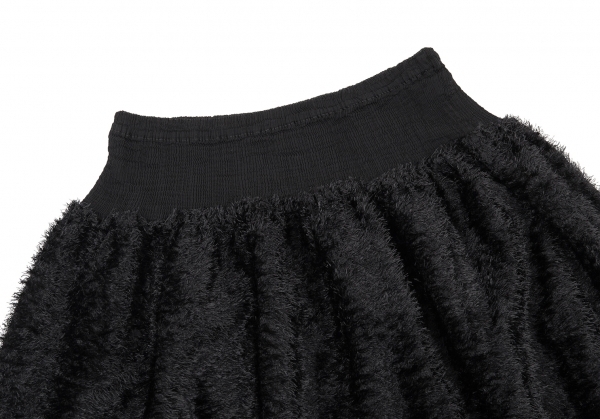 イッセイミヤケ ミーISSEY MIYAKE me プリーツ切替ファースカート 黒M