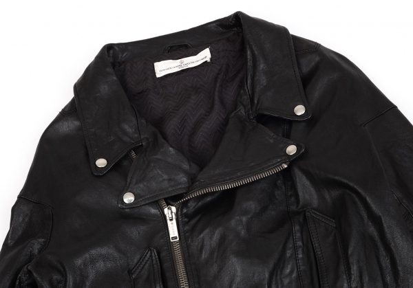 ゴールデングースGOLDEN GOOSE レザー変形ダブルライダースジャケット