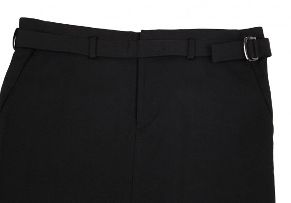 ワイズY's ウールギャバベルト付きスカート 黒1 【レディース】_画像3