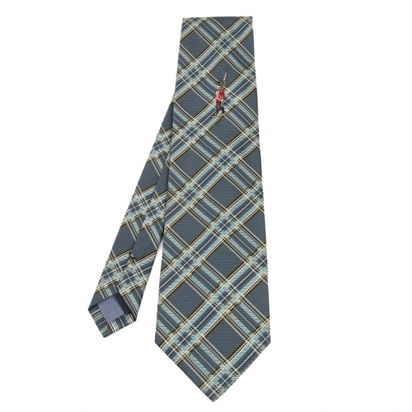  Karl hell mKarl Helmut bias tartan check necktie navy blue [ men's ]