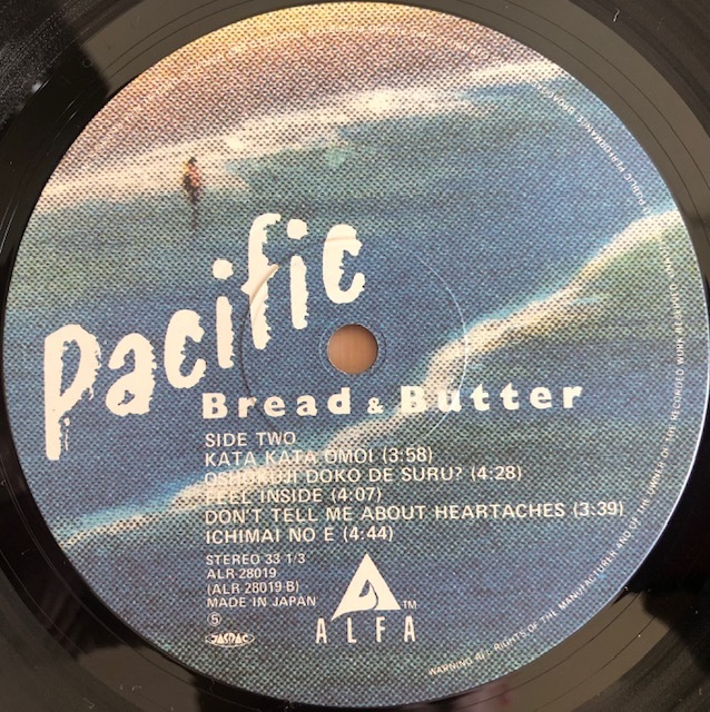 LP# peace boogie / City pop / bread & butter (BREAD & BUTTER)/PACIFIC/ALFA ALR-28019/ domestic 81 year ORIG OBI/ obi beautiful record / Matsubara regular ./ peace mono AOR popular 