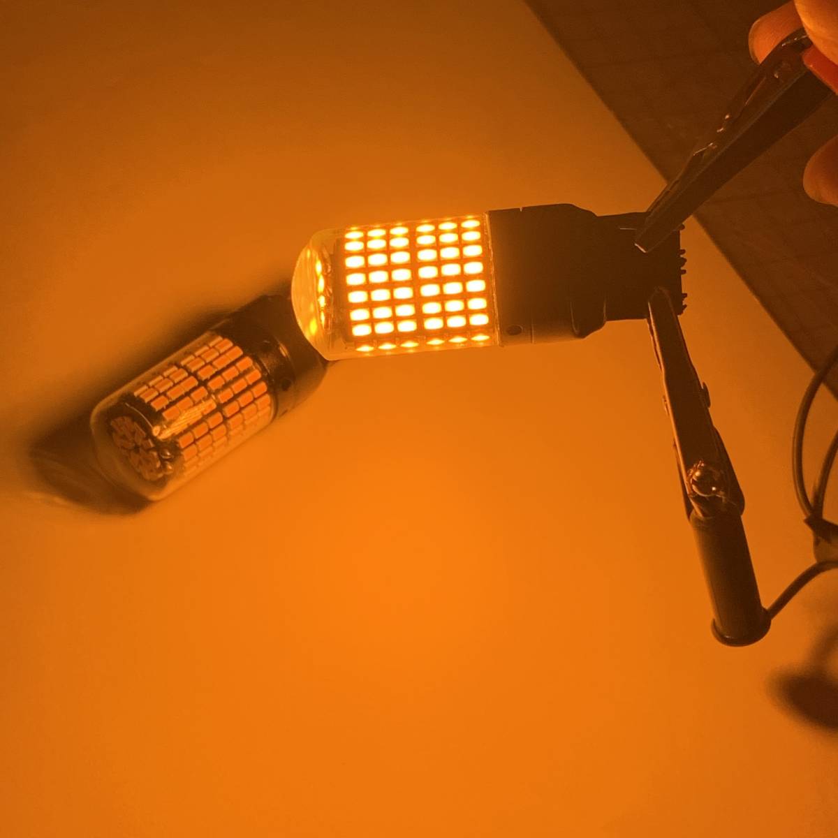 カローラ AE/CE/EE110系 適合 LED ウインカー ランプ 爆光 S25/T20 シングル アンバー 純正球交換用 ハイフラ防止抵抗_画像3