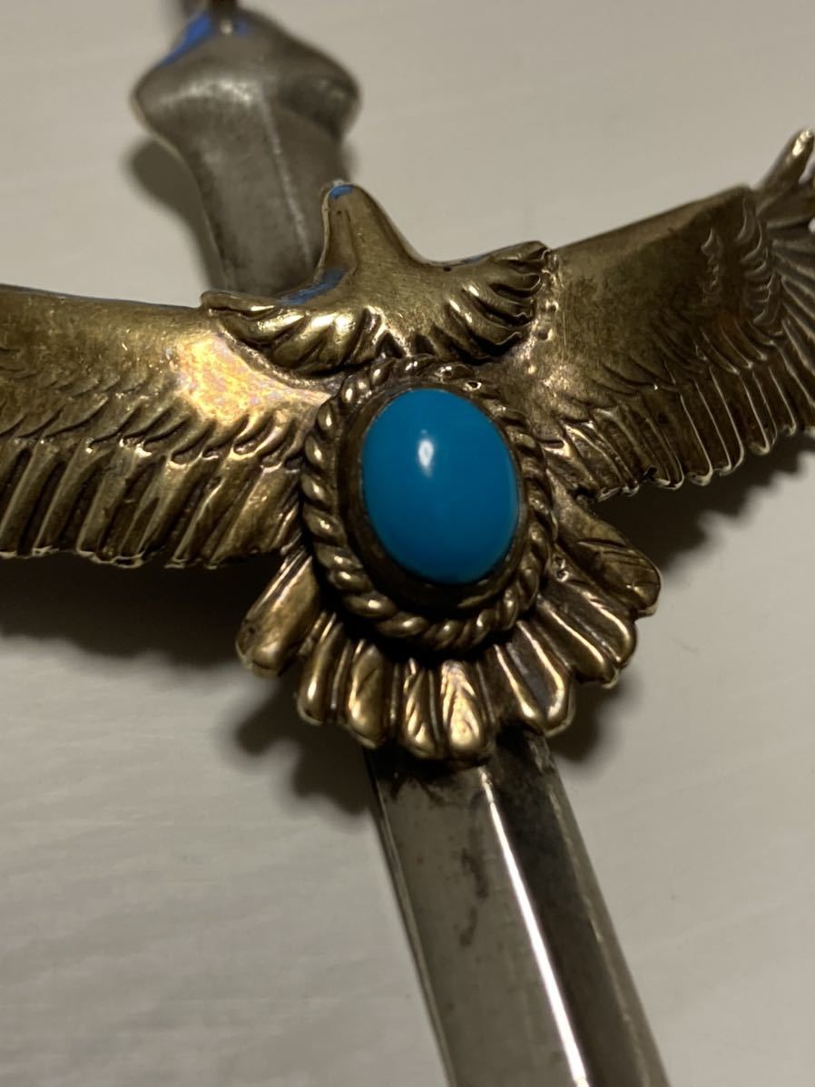  Goro's all gold gold . turquoise small Eagle Cross 