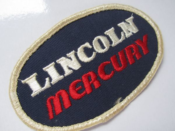(中古)ビンテージ LINCOLN MERCURY リンカーン・マーキュリー ロゴ ワッペン/ 刺繍 ステッカー 自動車 整備 レーシング F1 ステッカー 85_画像5