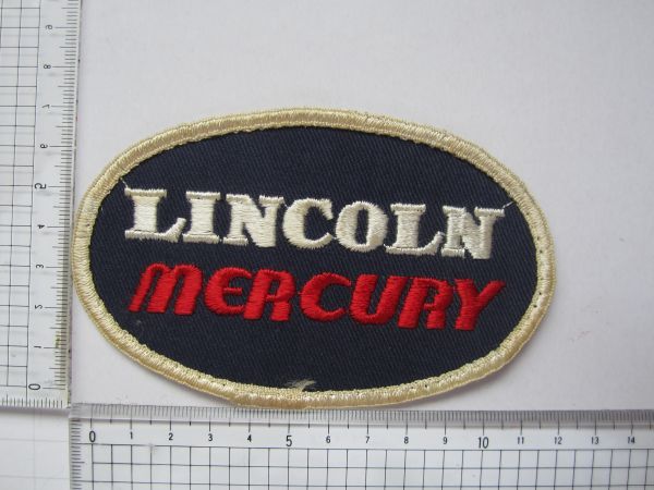 (中古)ビンテージ LINCOLN MERCURY リンカーン・マーキュリー ロゴ ワッペン/ 刺繍 ステッカー 自動車 整備 レーシング F1 ステッカー 85_画像9