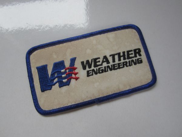 【中古品】ビンテージ WEATHER ENGINEERING 企業 会社 ロゴ ワッペン/ 自動車 バイク オートバイ カー用品 整備 モーター系 88_画像1