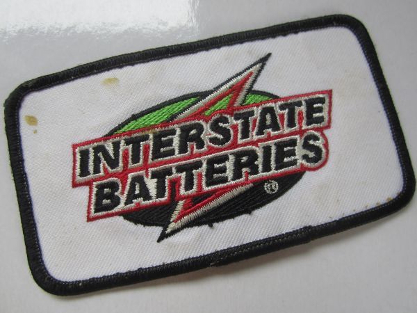 【中古品】ビンテージ INTERSTATE BATTRIES 企業 会社 ロゴ ワッペン/ 自動車 バイク オートバイ カー用品 整備 モーター系 88_画像2