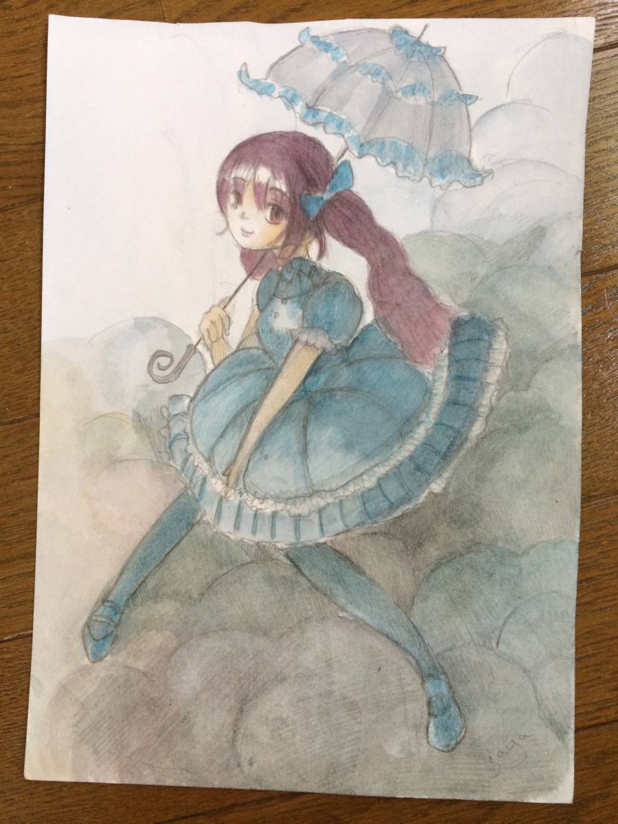 手書きイラスト ラフ画 水彩鉛筆書き オリジナル ロリータ 少女 手描きイラスト 売買されたオークション情報 Yahooの商品情報をアーカイブ公開 オークファン Aucfan Com