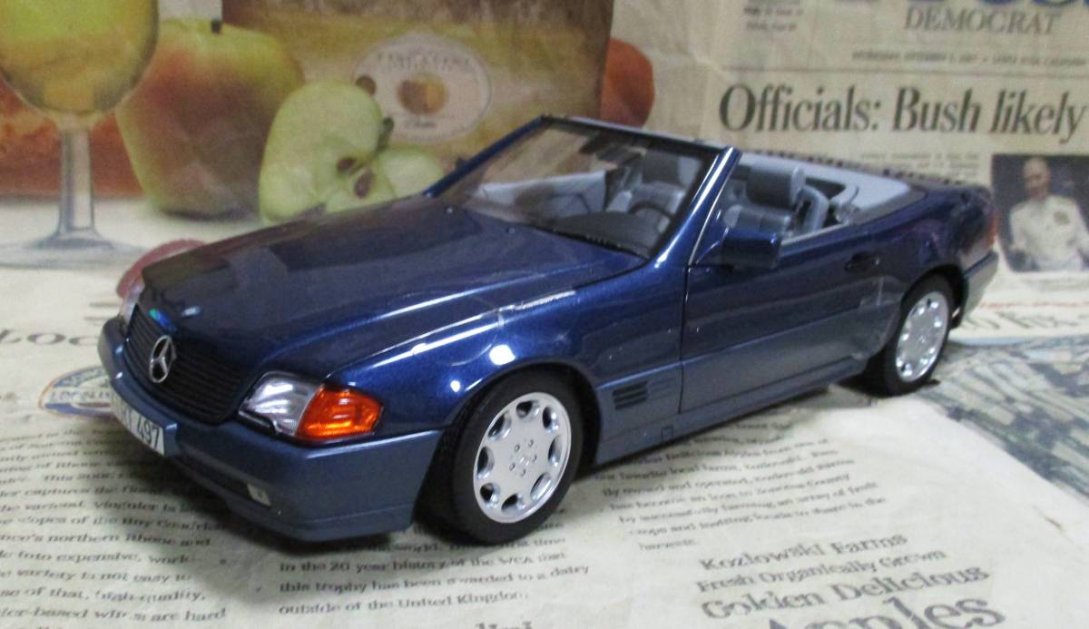 ☆レア絶版*Norev*1/18*1989 Mercedes-Benz 500 SL Cabriolet ブルー