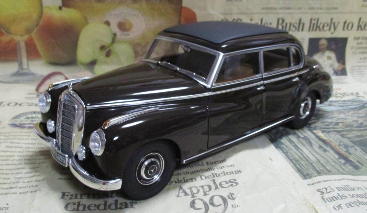 レア絶版 ディーラー限定 Norev 1/18 1954 Mercedes-Benz 300 (W186) タバコブラウン