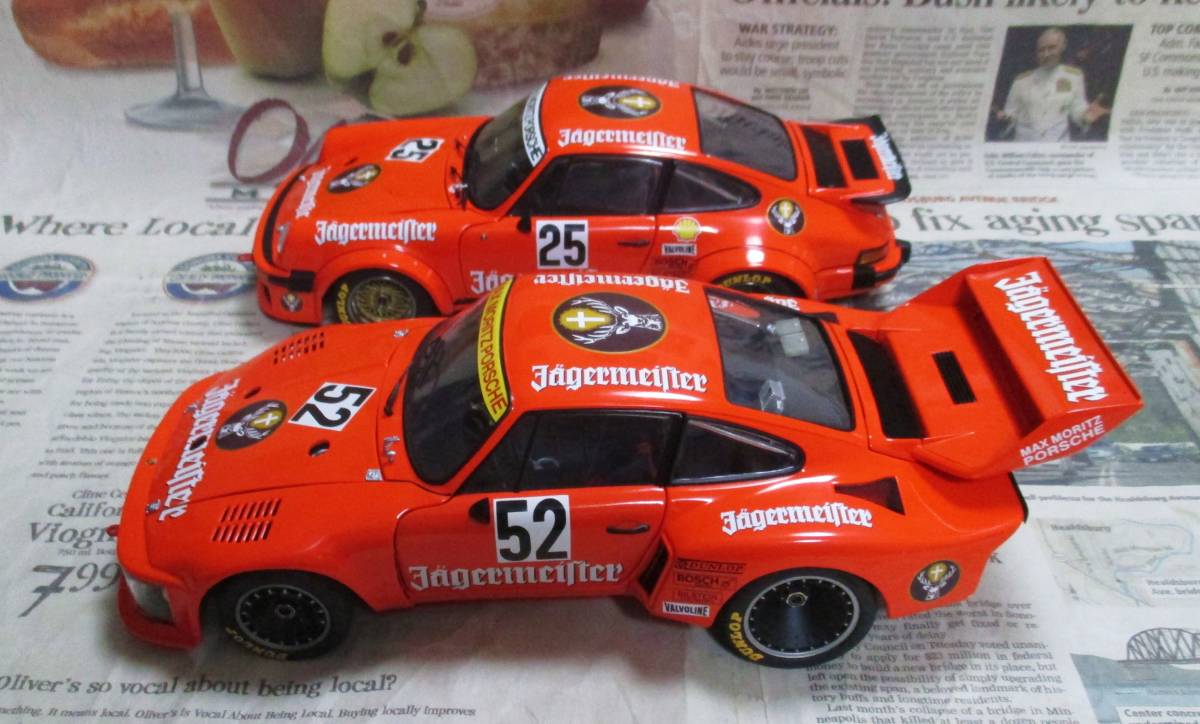 * очень редкий распроданный *EXOTO*1/18*1976 Porsche 934 RSR / 935 Turbo Jagermeister Gift Set* подарок комплект ≠BBR