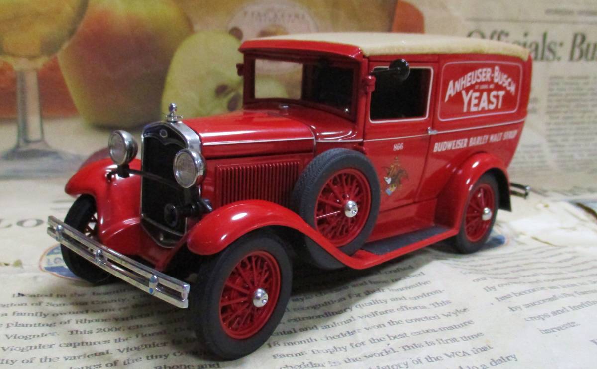 ★レア絶版*ダンバリーミント*1/24*1931 Ford Panel Delivery Truck - Budweiser レッド*トラック