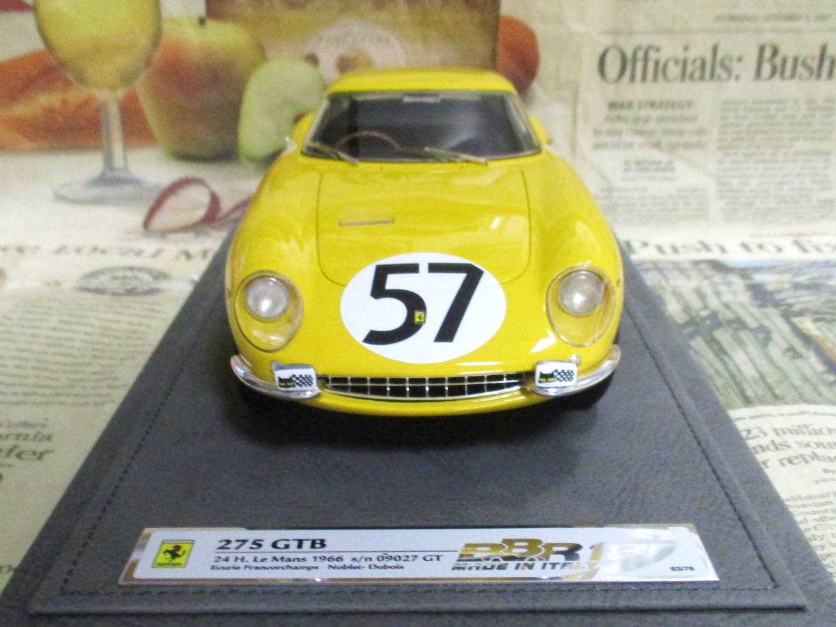 ★激レア絶版*世界76台*BBR*1/18*Ferrari 275 GTB/C #57 1966 Le Mans 24h≠MR_画像3