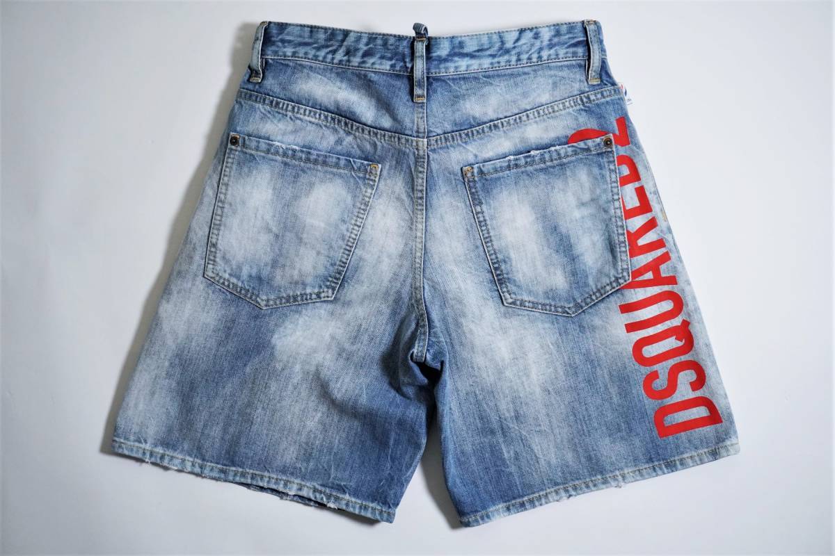 【正規品/新品】激レア 定価6.5万 42 Dsquared2 ディースクエアード ペプシコラボ S78MU0024 ハーフ デニム【イタリア製】_画像6