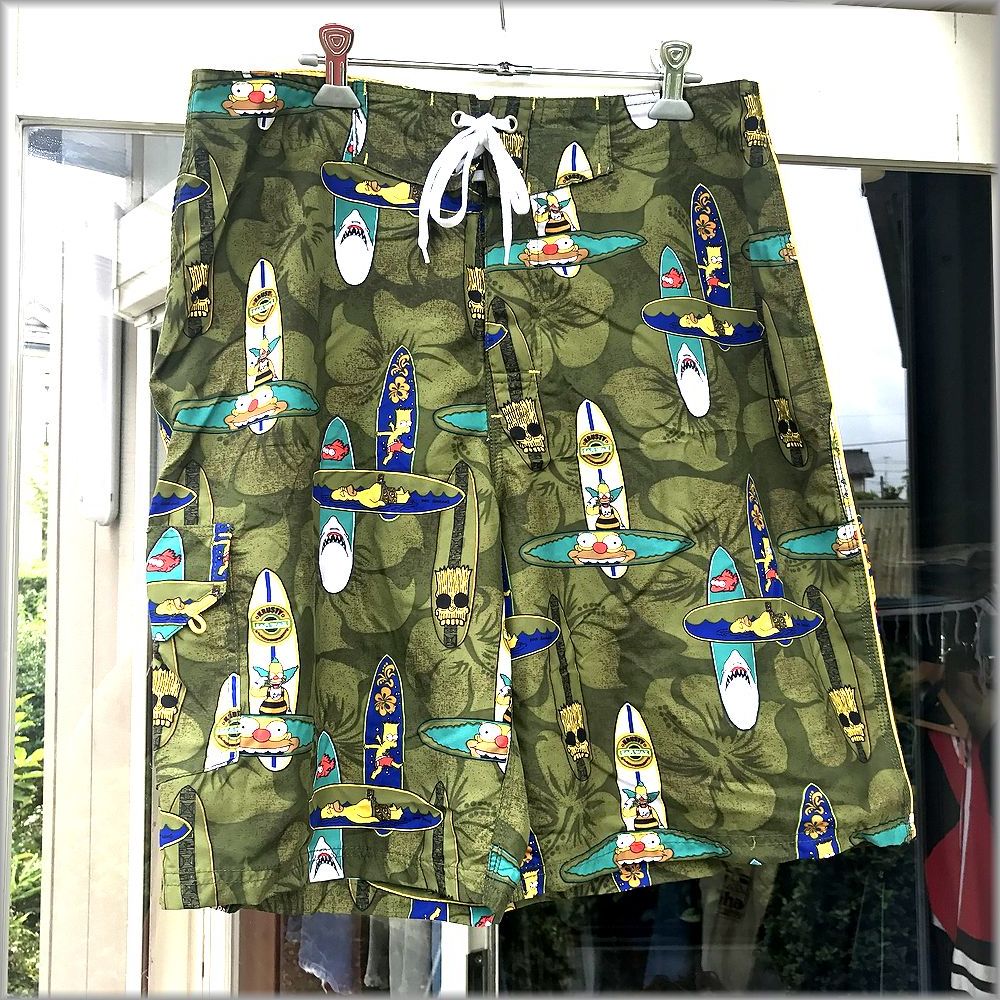 *The Simpsons The * Simpson z90s 00s шорты шорты size 32 доска для серфинга рисунок America покупка есть * плавание пляж 