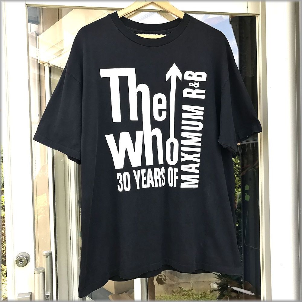 ★The Who　90s 1994　Tシャツ　XL　30 YEARS OF MAXIMUM R&B　ブラック　ヘインズ　HEAVYWEIGHT★検 ビンテージ ロックT USA製_画像1