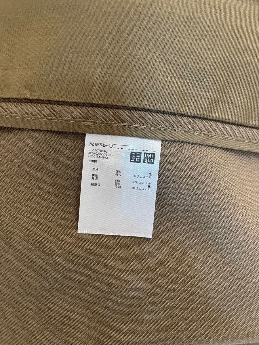 逆輸入 【UNIQLO +J】20aw 無地black ウールブレンドチェスターコートL