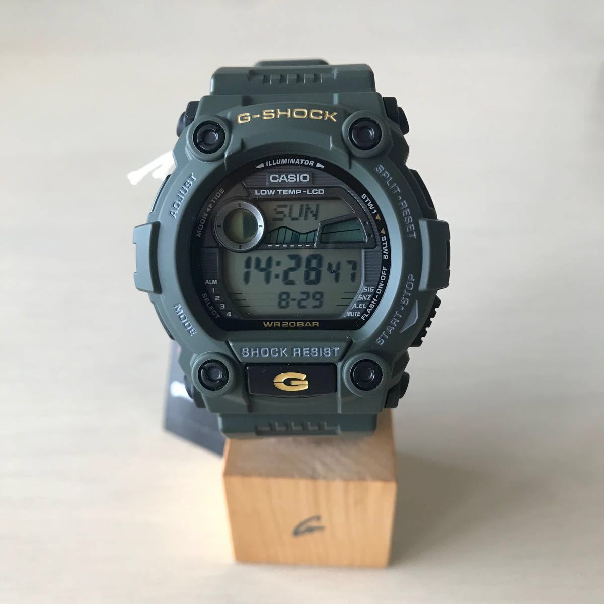 【新品未使用】G-SHOCK G-7900-3 ミリタリーグリーン 海外モデル タイドグラフ 耐低温仕様 超貴重レアカラー カーキ