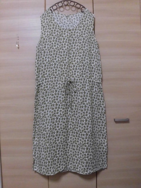 UNIQLO☆ノースリーブ 花柄 ダブルガーゼ ワンピース ☆部屋着/ルーム