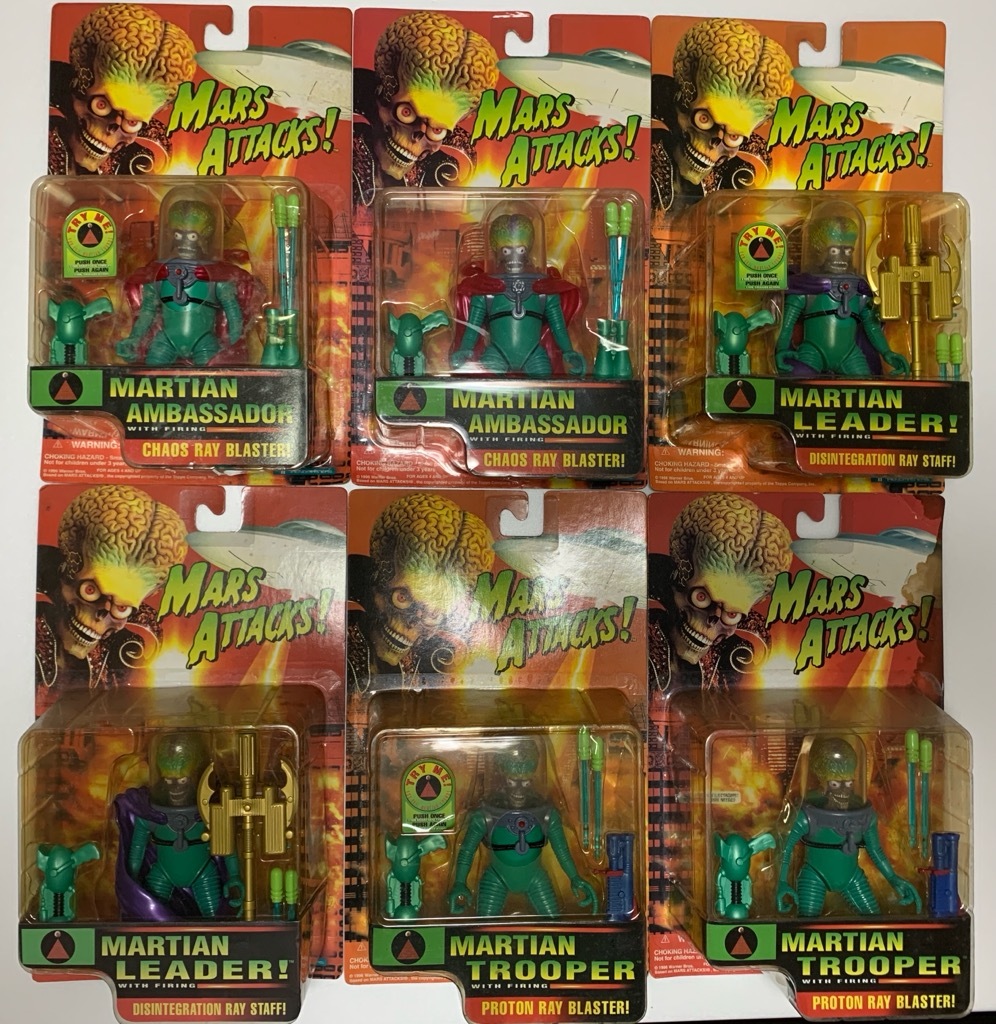 マーズ・アタック! マーシャン フィギュア 8種セット MARS ATTACKS! MARTIAN AMBASSADOR LEADER! TROOPER 1996年_画像1