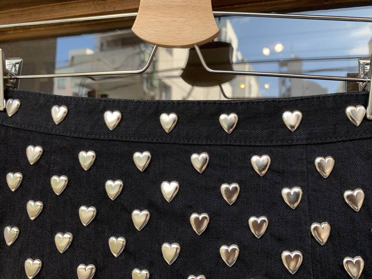 ☆未使用☆SAINT LAURENT☆サンローラン☆スカート☆ハート☆スタッズ