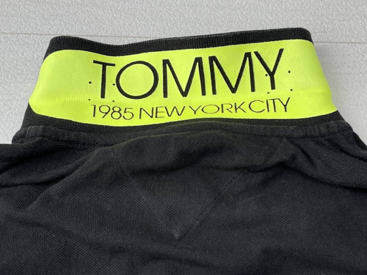☆送料無料☆ TOMMY トミー 古着 半袖 バックプリント ポロシャツ メンズ M ブラック トップス 中古 即決 の画像8
