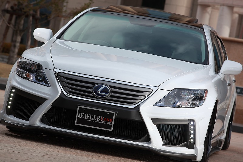 レクサス LS 40系 前期 フロントバンパー LEXUS LS460 LS600h LS600h/L USF/UVF4# エアロ★ブラックパール★新品 未塗装品_画像9