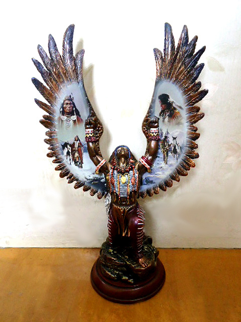 買い誠実 装飾品 インテリア彫像 インディアン・スピリッツ彫刻 セール