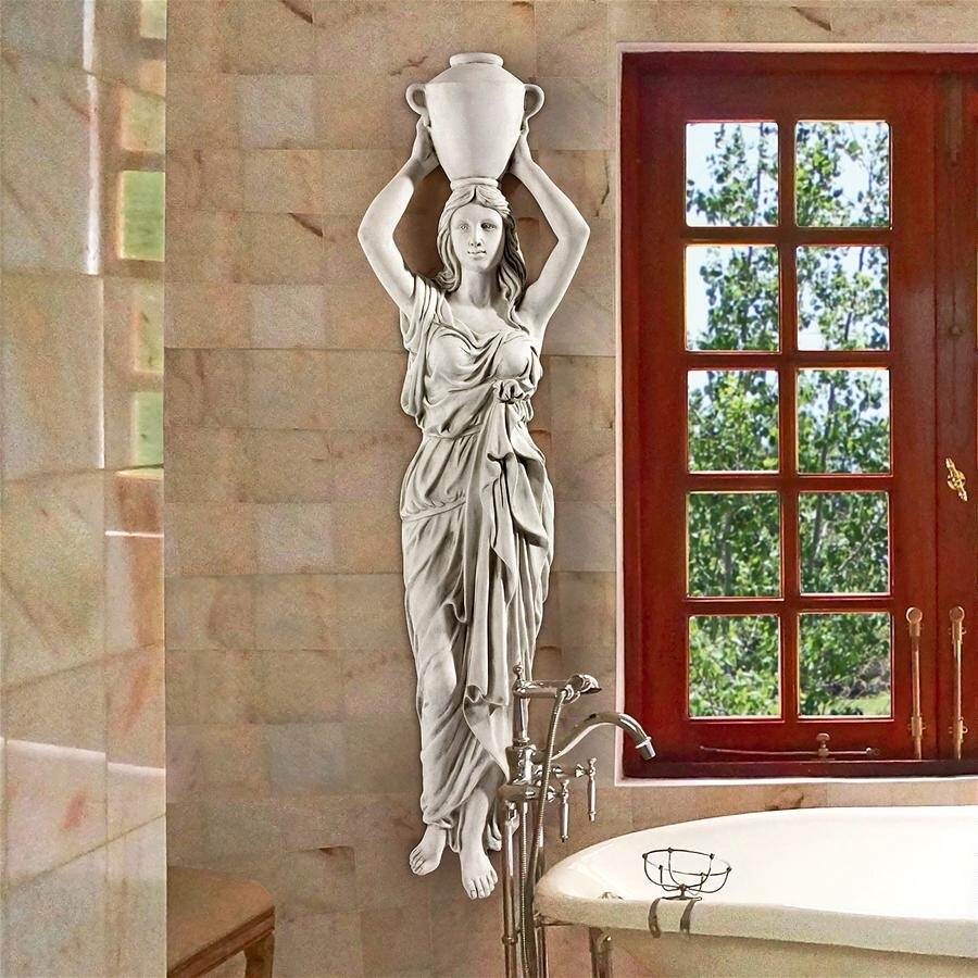 神々しい水の女神「ディオーネ」壁彫刻 彫像/化粧室 パウダールーム スパ 脱毛サロン ファッションホテル アロマ プレゼント贈り物（輸入品