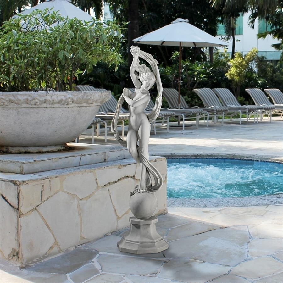 デザイン・トスカノ製 女神オーロラ像（ギャラリー）彫刻 彫像 花壇 ガーデニング 広場 植栽 噴水（輸入品）