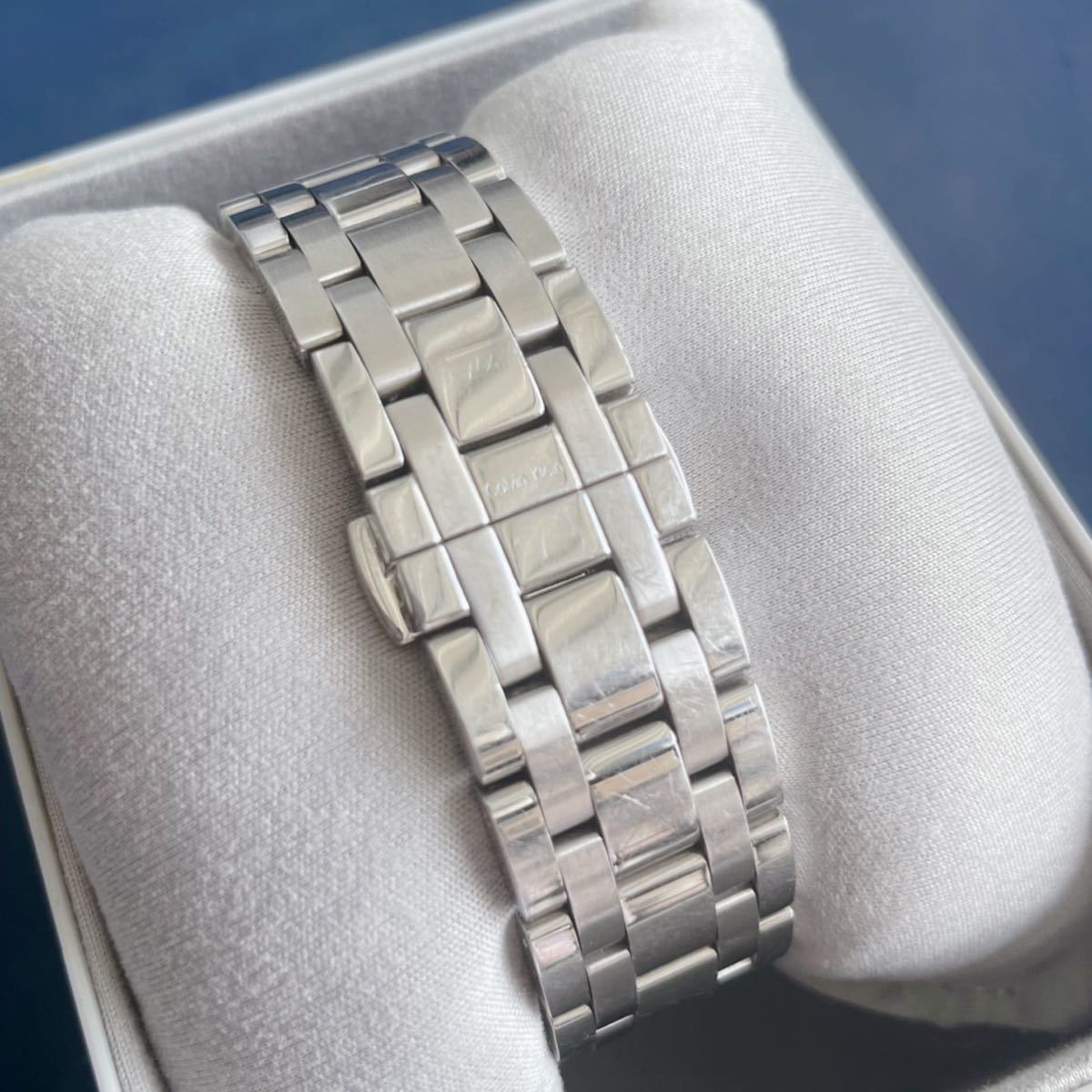 Calvin Klein カルバンクライン 腕時計 シルバー メンズ レディース 余りコマ、取扱説明書付き スイス製 ALL STAINLESS STEEL K4P231 00_画像6