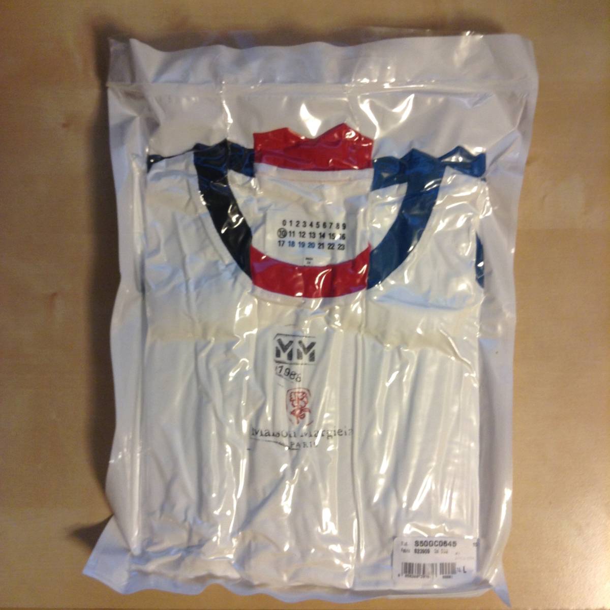 新品 定価5.3万 L 21ss マルジェラ パックT Tシャツ 定番 白 928