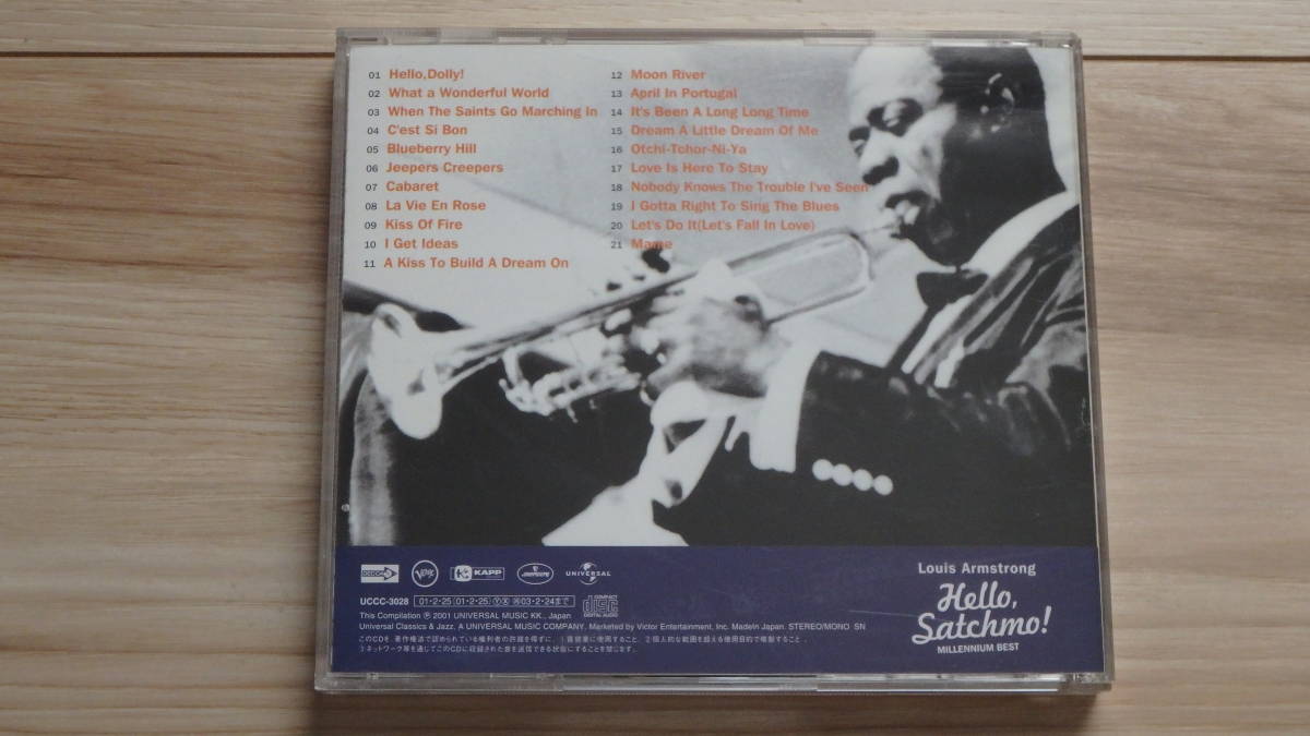 【CD】ハロー、サッチモ！ ミレニアム ベスト ルイ・アームストロング Hello,Satchmo MILLENNIUM BEST Louis Armstrong_画像2