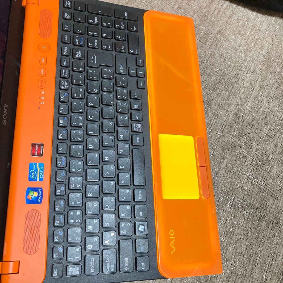 SONY VAIO めちゃ可愛ノートパソコン オレンジ色 Windows10 Core i5 Office