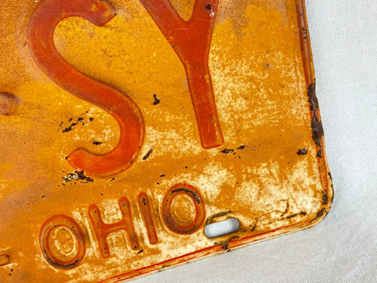 超希少 《 License Plate / 1951年 》50s【 アメリカ ビンテージ ナンバープレート オハイオ州 アメリカ製 ライセンスプレート 】 _画像3