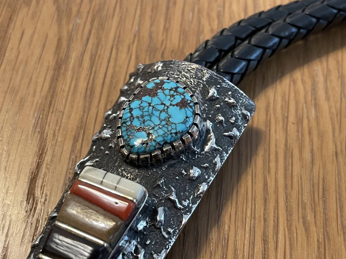 ウェズウィリー Wes Willie ナバホ Navajo ターコイズ インレイ トゥファーキャスト ボロタイ 代表作