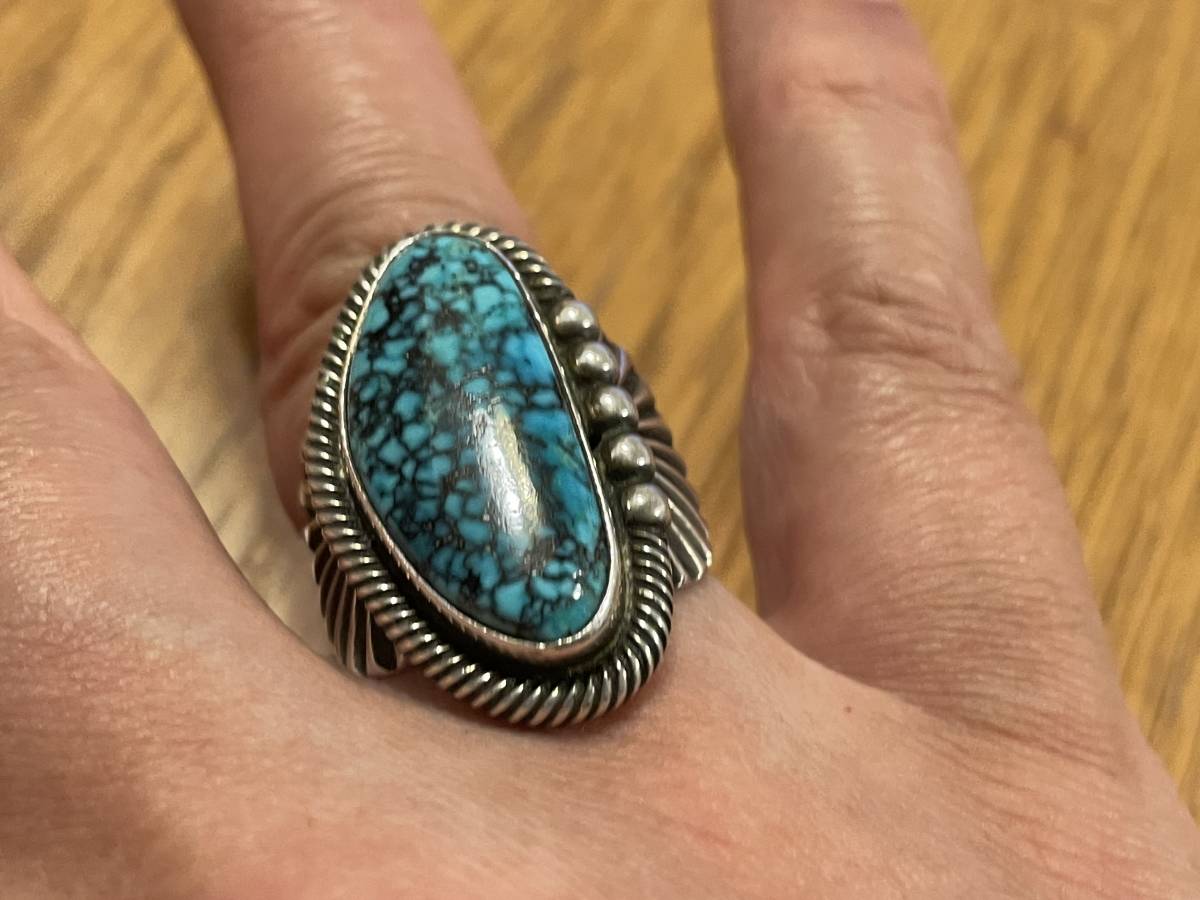  Stan Ray Parker Stanley Parker Navajo Navajo turquoise ring neitib Spirit NATIVE SPIRIT