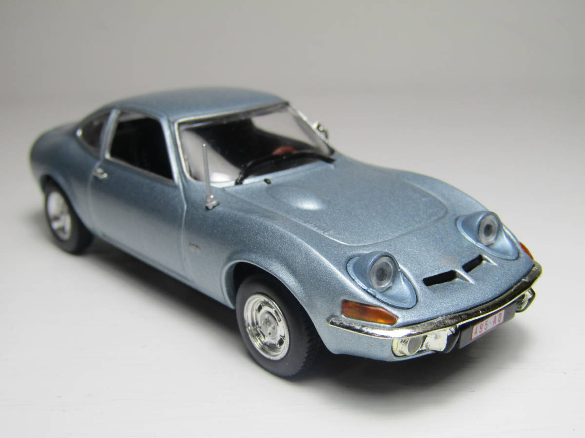  Opel GT1900 オペル 1/43 ヴィンテージ Light METALLICBLUE ビテス 当時物 シルバーブルー 1969 ライト開時ディスプレイ オリジナル FR _画像9