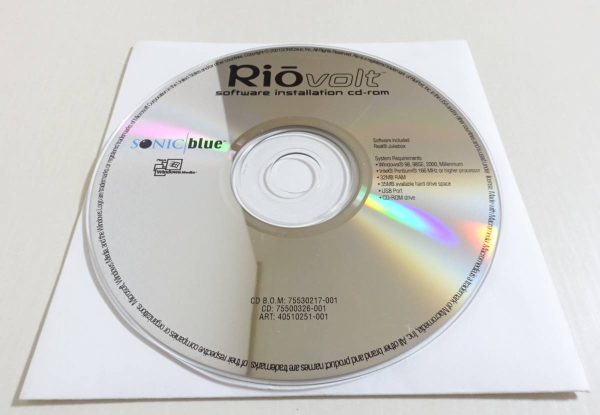 【Riovolt】software installation cd-rom SONIC blue _画像1