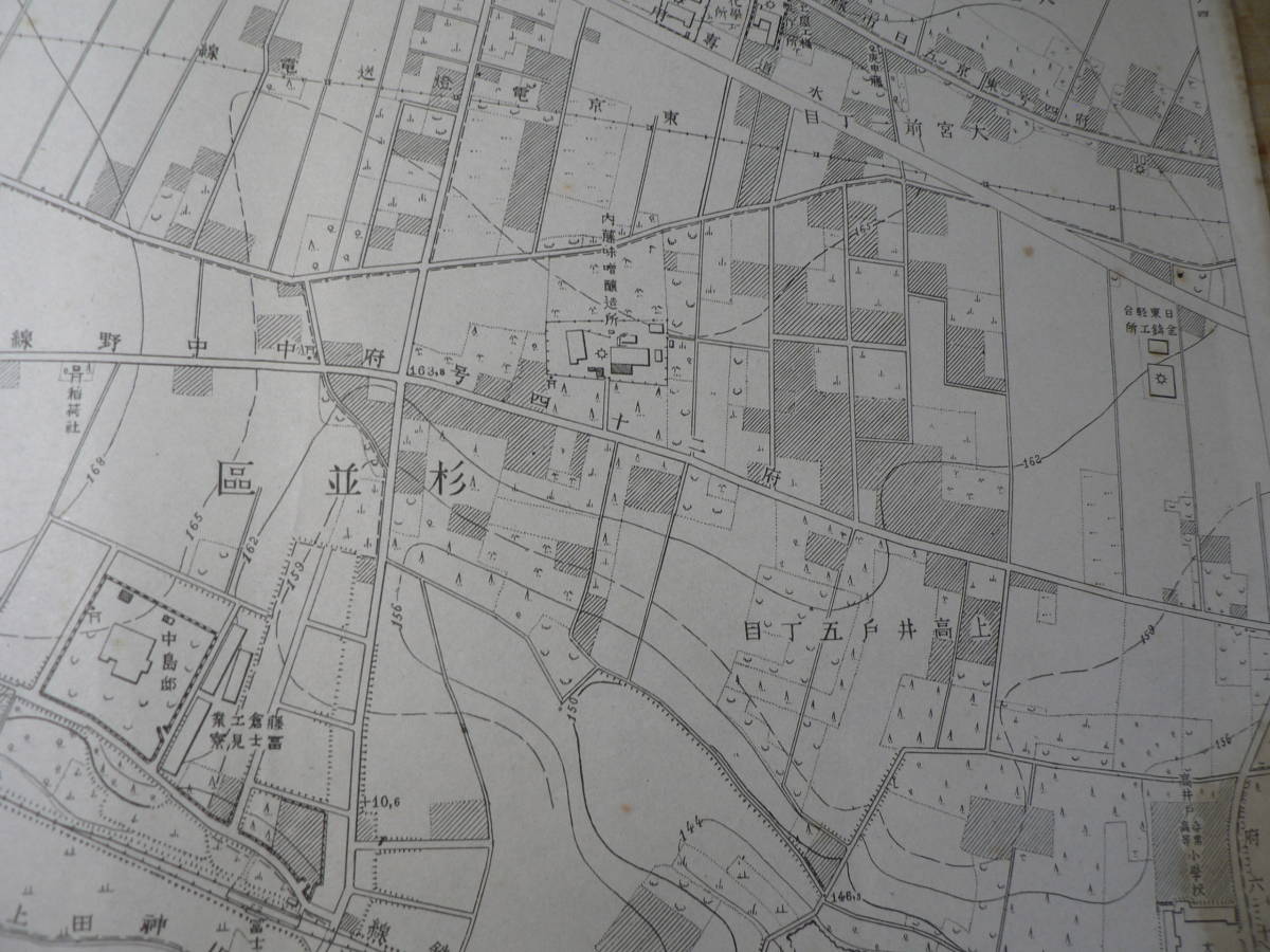 地図 昭和22年 三千分の一 高井戸/ 1/3000 東京都 杉並区 昭和11年測図_画像7