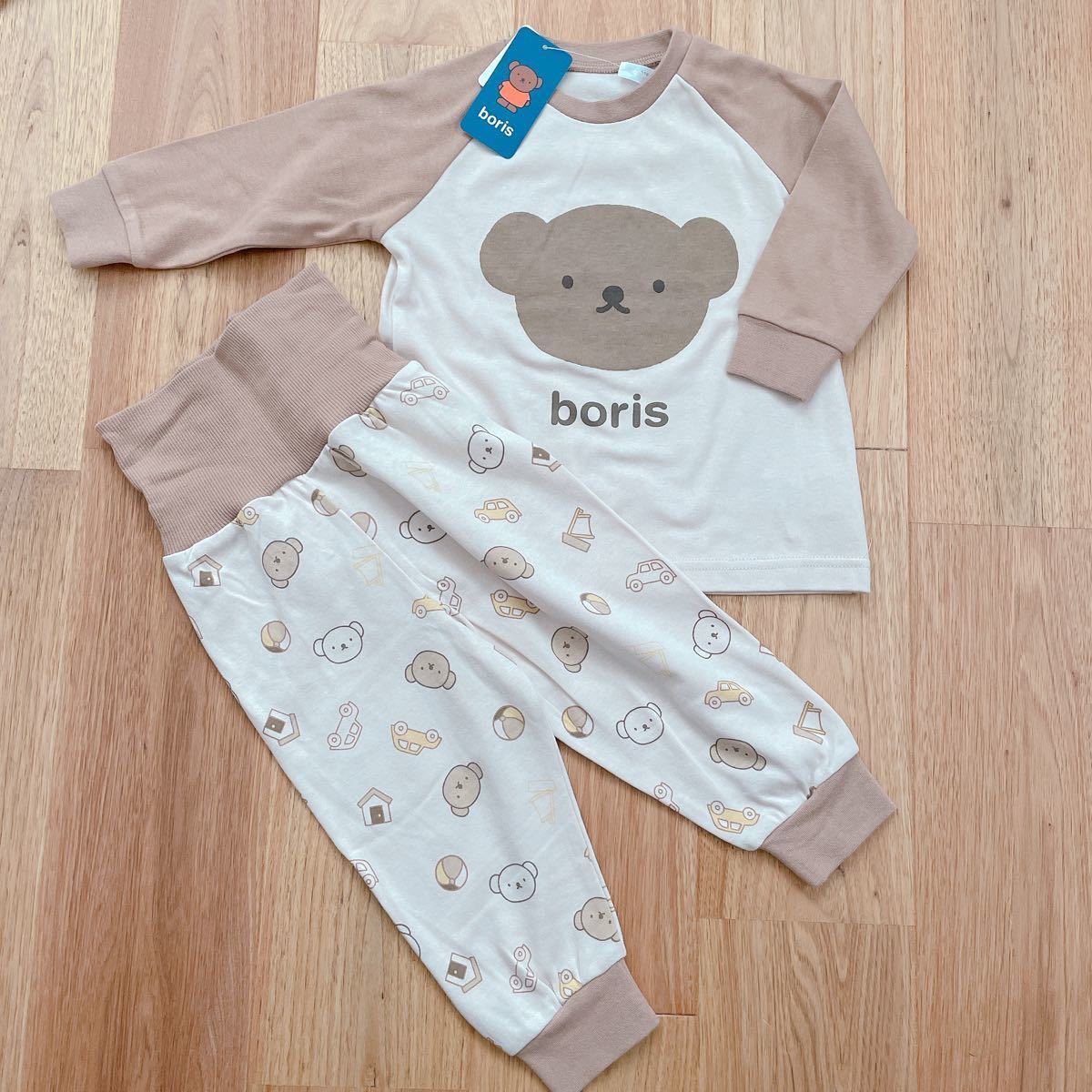 boris ボリス 長袖 腹巻き付きパジャマ 80cm 新品未使用 バースデイ