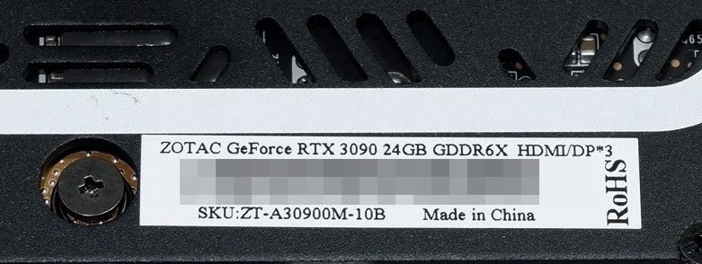 美品・動確・非LHR】Zotac Geforce RTX 3090 24G BTO取り外し 美品・動確・非LHR】Zotac Geforce RTX 3090 24G BTO取り外し